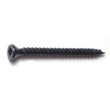 Midwest Fastener Drywall Screw, #6 x 1-5/8 in, Steel, Trim Head Square Drive, 40 PK 30904